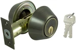 Mintcraft DL82 Antique Brass Finish Double Cylinder Deadbolt, 699-5229. Fixed Price $9.99.