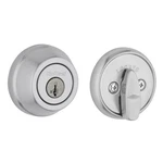 Kwikset 780 Deadbolt Lock, Satin Chrome Round Exterior Keyed Front Entry Door.... Fixed Price $57.00.