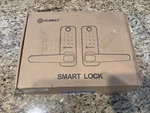 Olumat Smart Door Lock With Handle Keyless Entry + Wifi Gateway, Silver & Black. Fixed Price $98.96.