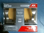 Ace 5366679, Exterior Keyed Locking Door Lever Knob, Satin Nickel, Free Shipping. Fixed Price $20.00.