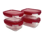 Locknlock 3-CUP Glass Food Containers W/ Locking Lids Set Of K52184 Red. Fixed Price $34.95.