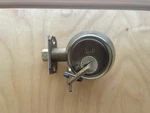 Yale Deadbolt. Antique Brass. 2-3/8 Bs. 90S Vintage. Fixed Price $14.75.