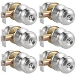 6PCS Door Knob With Lock & Same Keys, 60/70MM Adjustable Latch Exterior .... Fixed Price $64.63.