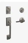 Schlage Century Satin Nickel Single Cylinder Door Handleset With Latitude. Fixed Price $79.99.