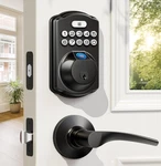 Veise Fingerprint Door With 2 Lever Handles - Keyless Entry Lock, Elec. Fixed Price $49.90.
