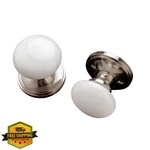 Parro White Porcelain Passage Door Knobs Nickel Ceramic Interior Handles. Fixed Price $95.99.