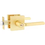 Defiant Tonebridge Satin Brass Keyed Entry Door Lever With Square Rose, Ansi 3. Fixed Price $32.15.