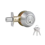 Comfhouse 1 Side Keyed Lock,single Cylinder Bolt, Satin Nickel .... Fixed Price $22.04.