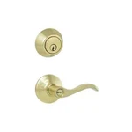 Defiant Naples Polished Brass Combo Pack With Single Cylinder Deadbolt. Fixed Price $15.95.