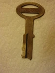 Vintage Airteq Brass Prison Jail Cell Door Key - 36. Fixed Price $50.00.