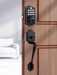 Elamor M19 Front Door Lock Set, Keyless Entry Deadbolt, Easy-to-install Bronze. Fixed Price $87.42.