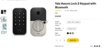Yale Assure Lock 2 Deadbolt Keypad W/ Wi-fi Smart Module Satin Nickel. Fixed Price $119.00.
