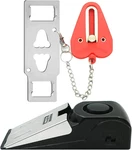 Portable Door Lock & Stop Alarm Set, Dual Protection Home Security Kit. Fixed Price $16.51.