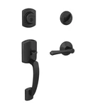 Schlage Greenwich Matte Black Single Cylinder Door Handleset FC60 Grw 622 Dmpkin. Fixed Price $62.99.