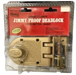Vntge Guard Security 1303 Jimmy-proof Deadlock Single Cylinder Solid Brass New;. Fixed Price $19.00.
