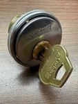 Used Corbin Mortise Cylinder 26D Finish 59C2 Keyway, 1/8" Key.. Fixed Price $25.00.