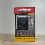 Kwikset 258 Sqt 514 Smt Cp K4 Square One-side Deadbolt Matte Black Smartkey. Fixed Price $19.95.