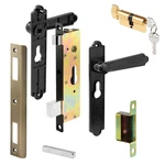 Security Door Handle Set Mortise Keyed Locking 4 Inch Black 5092 6-3 Steel. Fixed Price $89.99.