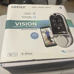 New Lockly Vision Deadbolt Smart Video Doorbell Satin Nickel Fingerprint. Fixed Price $332.94.