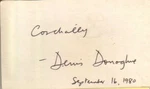 Denis Donoghue Autographed Index Card #3 Famed Irish Literary Critic. Fixed Price $6.08.