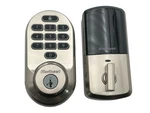 Kwikset Halo Wi-fi Smart Deadbolt Satin Nickel. Fixed Price $80.00.