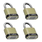 Outdoor Combination Heavy Duty Weatherproof Padlock 4 Pack Re. Fixed Price $50.11.