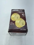 Hampton Mountain Security Boxs, 2 Polished Brass Keyed Deadbolt 3501-105. Fixed Price $13.05.