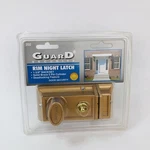 Guard Night Latch Deadbolt Rim Deadlock Gold Brass Finish 1-3/8 Backset. Fixed Price $12.74.