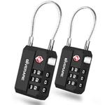 2 Pack Tsa Approved Luggage Locks 3 Digit Cable Combination Travel Padlock Black. Fixed Price $10.80.