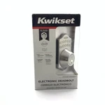 Kwikset Keyless Electronic Deadbolt Satin Nickel 264TRL15 Open Box Complete. Fixed Price $37.99.