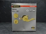 Defiant Naples Polished Brass Combo Pack With Single Cylinder Deadbolt 32MYE7D1B. Fixed Price $16.99.