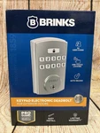 Brinks Keypad Electronic Deadbolt Satin Nickel Keyless For Exterior Doors. Fixed Price $40.99.