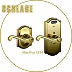 Schlage Brass Keyed Entry Built-in Alarm Brand New FE51 V Acc 505 Cam. Fixed Price $59.59.