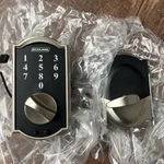 Schlage Keyless Touchscreen Deadbolt - Satin Nickel BE375 V Cam 619 Read. Fixed Price $59.00.