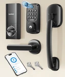 Smart Deadbolt Lock Fingerprint With 2 Lever Handles, Keyless Entry Front Doo.... Fixed Price $73.81.