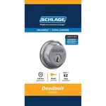 Schlage Satin Chrome Zinc Single Cylinder Deadbolt. Fixed Price $44.76.