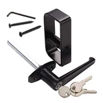 Hausun Shed Door Lock Kit 4-1/2" With Keys Handle, Black. Fixed Price $26.05.