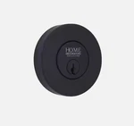 Home Decorators Collection Round Matte Black Single Cylinder Deadbolt. Fixed Price $19.99.