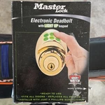 Master Lock Keyless Electronic Keypad Deadbolt Brass DSKP0603PD. Fixed Price $49.99.