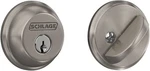 Schlage Greenwich Trim Satin Nickel Single Cylinder Deadbolt. Fixed Price $34.79.