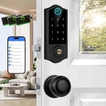 Fingerprint Smart Door Locks For Front With Handle Set, App Control, Key.... Fixed Price $100.70.