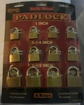 Guard Security Bras Padlock 12 Total Inch, 1/4 & 1/2 Brand New Sealed. Fixed Price $25.00.