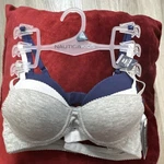 Nautica Girls Pack Bra 32A Gray Navy White Solid NT5307. Fixed Price $19.99.