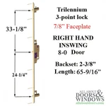 Endura Trilennium 3070 Multipoint Lock 8FT Door Right Hand Inswing No Strikes. Fixed Price $546.84.