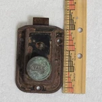 Antique Yale Cast Iron & Brass Deadbolt Door Lock - No Key Works / Rust Finish. Fixed Price $26.00.