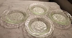 Vintage Salad Green Glass Cooling Dishes 8 1/4 Dia X 1/2 Tall Set Of. Fixed Price $22.00.