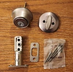 Kwikset 96600-745 Single Cylinder Deadbolt Satin Nickel Finish. Fixed Price $20.00.