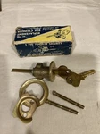 Vintage Lori No 3100: 5 Pin Tumbler Security Replacement Rim Cylinder With Keys. Fixed Price $20.00.