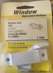 Prime-line F-2592 Window Sash Lock, Cam Action, 1/2" Tongue, White. Fixed Price $8.90.