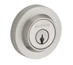 Baldwin Contemporary Round Single Cylinder Keyed Entry Deadbolt, Satin Nickel. Fixed Price $53.95.